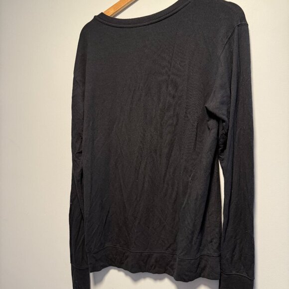 Athleta Black V Neck Sweatshirt Medium Tall - Picture 5 of 5